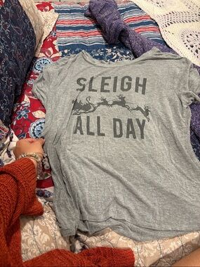 Sleigh All Day Graphic Tee - Gray